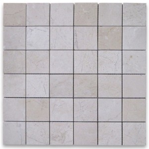 Carreaux de mosaïque en marbre crème marfil