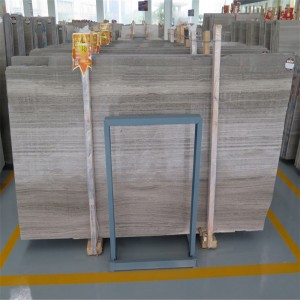 Dalle de marbre en grain Gey Wood de China Serpegiante